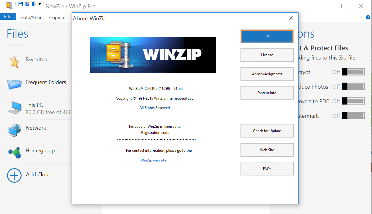 winzip 21.5 activation code free